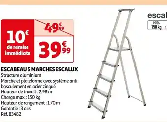 Auchan ESCABEAU 5 MARCHES ESCALUX offre