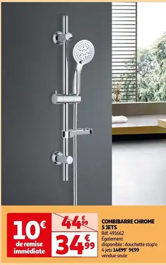 Auchan Combibarre chrome 5 jets offre