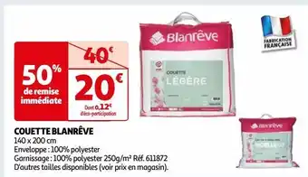 Auchan Couette blanrêve offre
