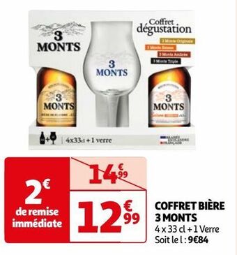 Auchan Coffret bière 3 monts offre