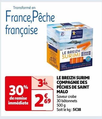 Auchan Le breizh surimi compagnie des pêches de saint malo offre