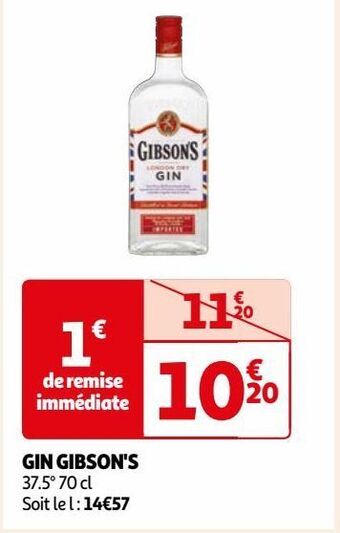 Auchan Gin gibson's offre