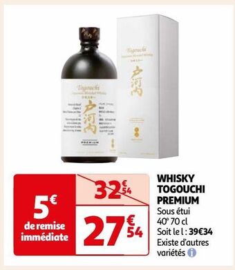 Auchan Whisky togouchi premium offre