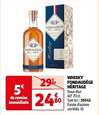 Auchan Whisky fondaudège héritage offre