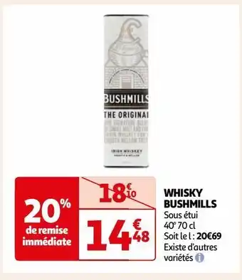 Auchan Whisky bushmills offre