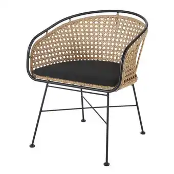 Maisons du Monde Chaise avec accoudoirs professionnelle noire offre