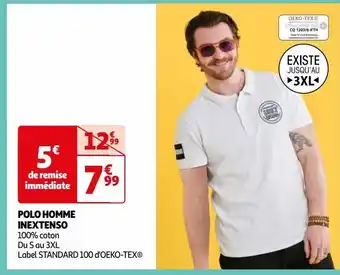 Polo homme inextenso