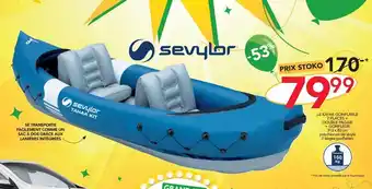 Stokomani Le kayak gonflable 2 places + double pagaie + gonfleur offre