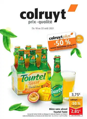 Colruyt Bière Sans Alcool Tourtel Twist offre