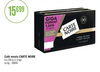 Géant Casino Café moulu CARTE NOIRE offre