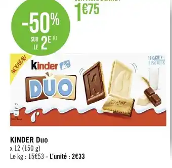 Géant Casino KINDER Duo offre