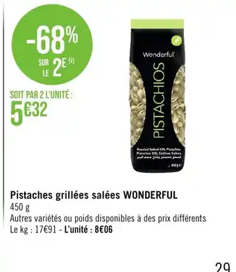 Pistaches grillées salées WONDERFUL