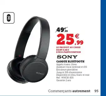 Hyper U Casque Bluetooth offre