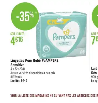 Lingettes Pour Bébé PAMPERS