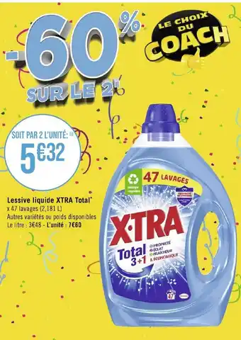 Lessive liquide XTRA Total*