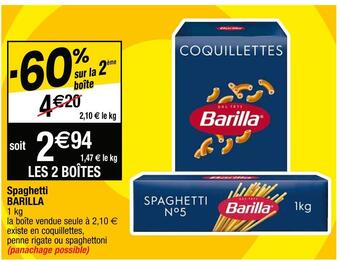 Cora x Carrefour Barilla spaghetti offre