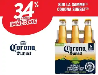 Corona 34% de remise immédiate sur la gamme corona sunset