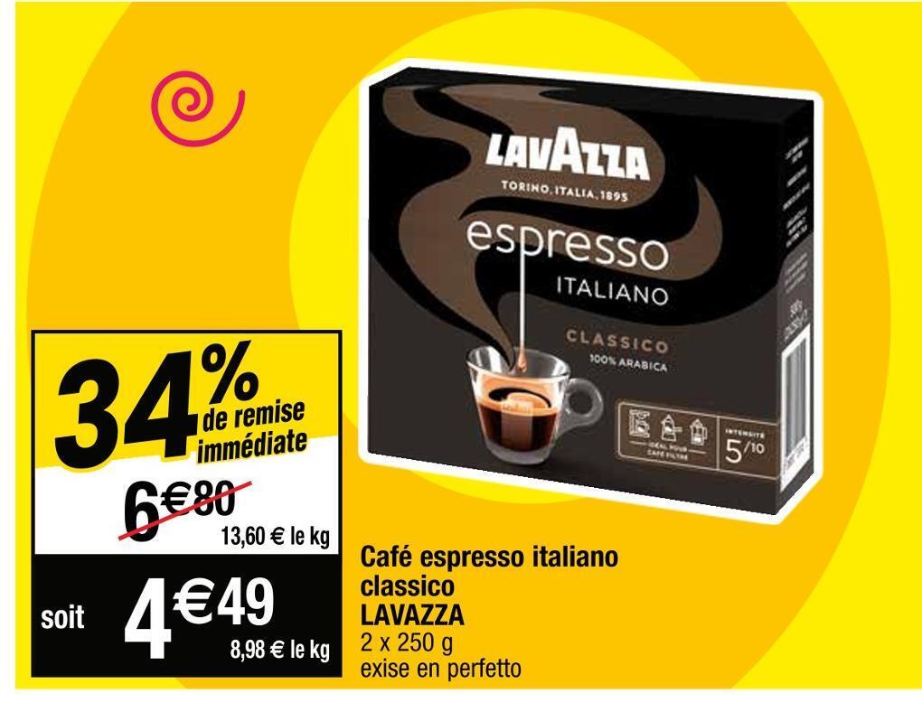 Cora Lavazza café espresso italiano classico offre