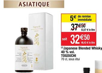Togouchi japanese blended whisky 40 % vol.