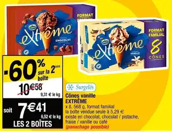 Cora x Carrefour Nestlé cônes vanille extrême offre