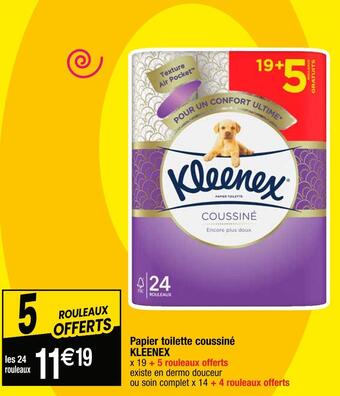 Cora x Carrefour Kleenex papier toilette coussiné offre