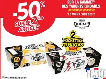 Lindahls -50% sur le 2Ăšme article sur la gamme des yaourts lindahls