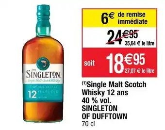 Cora Singleton of dufftown single malt scotch whisky 12 ans 40 % vol. offre