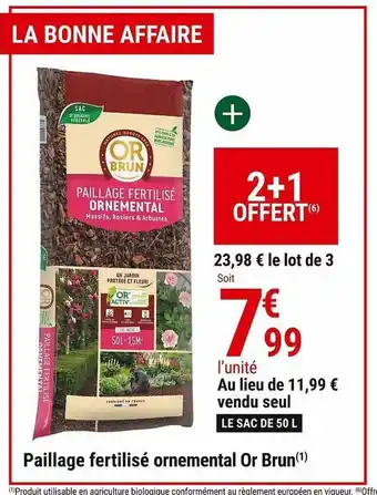 Gamm vert Paillage fertilisé ornemental or brun offre