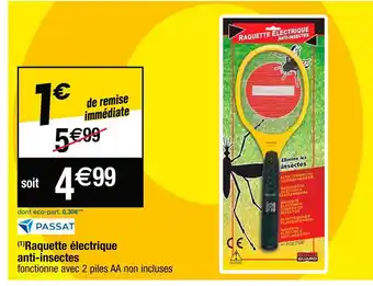 Cora x Carrefour Passat raquette électrique anti-insectes offre