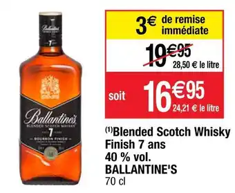 Ballantine's blended scotch whisky finish 7 ans 40 % vol.