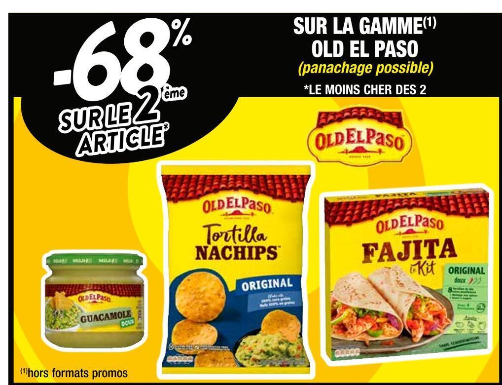 Cora Old el paso -68% sur le 2ème article sur la gamme old el paso offre