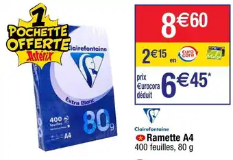 Cora x Carrefour Clairefontaine ramette a4 offre