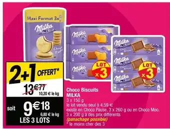 Cora x Carrefour Milka choco biscuits offre