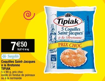 Cora x Carrefour Tipiak coquilles saint-jacques à la bretonne offre