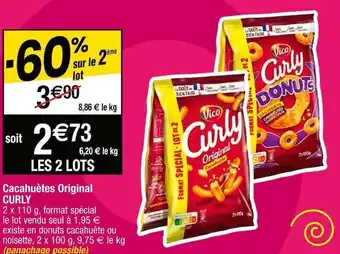 Cora x Carrefour Curly cacahuètes original offre