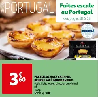 Auchan Pasteis de nata caramel beurre salé sabor antigo offre