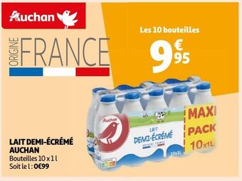 Auchan Lait demi-écrémé auchan offre