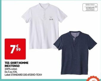 Auchan Tee-shirt homme inextenso offre