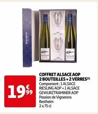 Coffret alsace aop 2 bouteilles + 2 verres