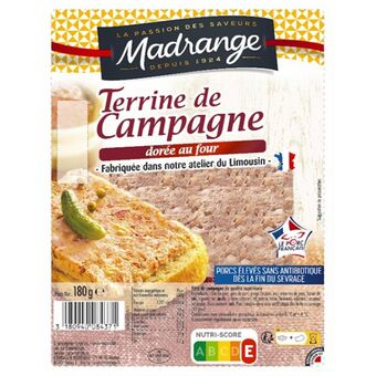 Auchan Terrine de campagne madrange offre