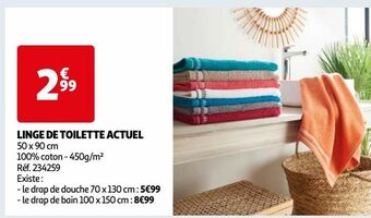 Auchan Linge de toilette actuel offre
