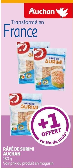 Auchan RAPÉ DE SURIMI AUCHAN offre