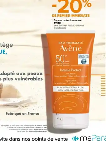 Gamme protection solaire AVENE