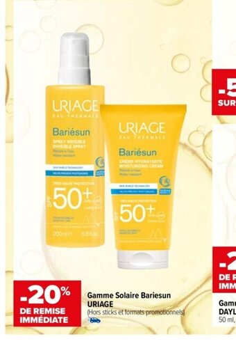 Carrefour maPara parapharmacie Gamme Solaire Bariesun URIAGE offre