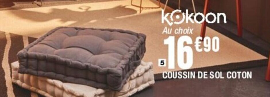 La Foir'Fouille COUSSIN DE SOL COTON offre
