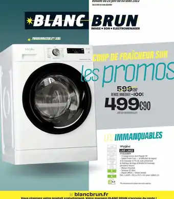 Blanc Brun Whirlpool LAVE-LINGE offre