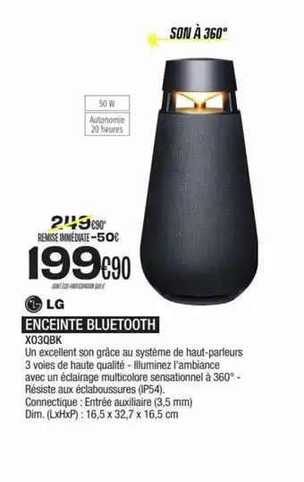 Blanc Brun LG ENCEINTE BLUETOOTH offre