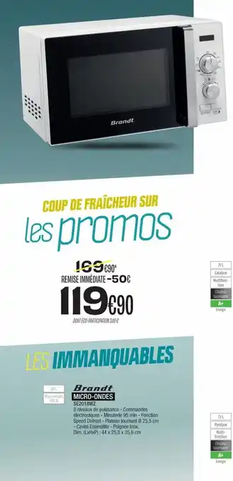 Brandt MICRO-ONDES SE2018WZ