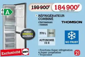 THOMSON RÉFRIGÉRATEUR COMBINÉ CTH378NFABIX -7096585