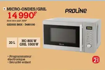 âą MICRO-ONDES/GRIL PROLINE